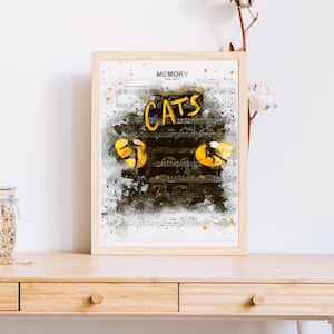 The Cats Musical Posters, Print, Broadway Show Poster, Home Decor, Gift for, inspired Broadway musicals watercolor art
