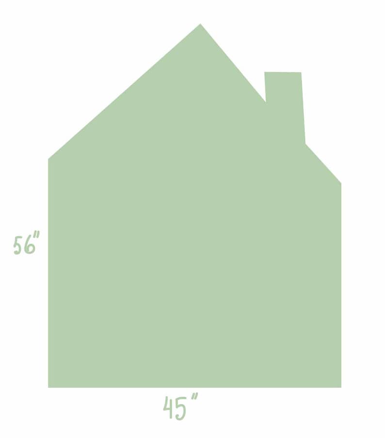 Big House Wall Decal Large Home Headboard Color Block LF237 Etsy