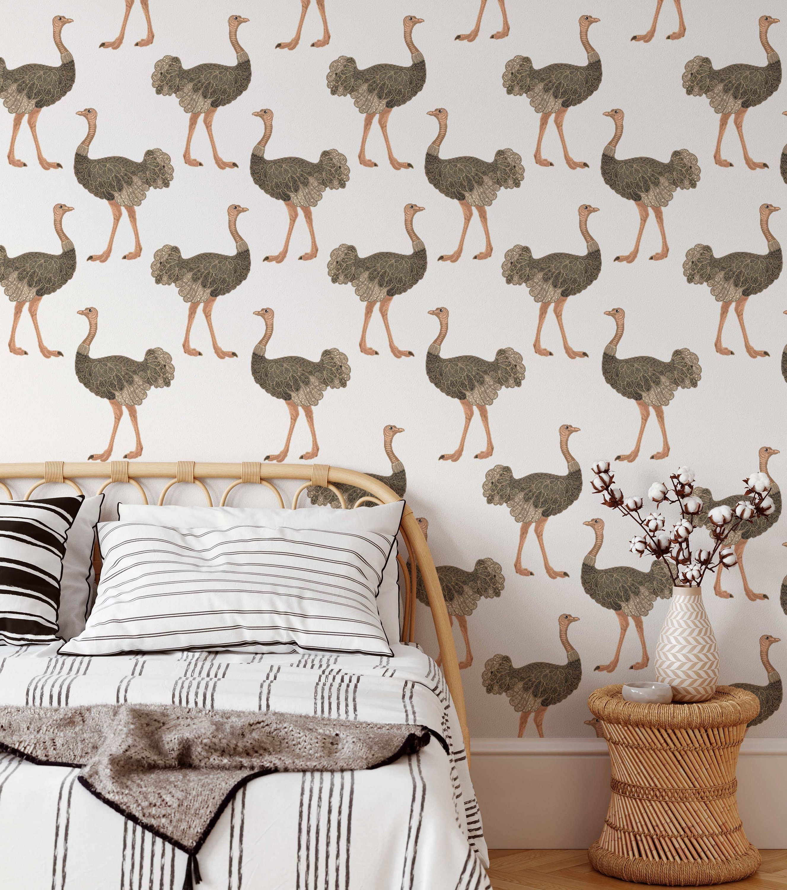 Ostrich Wallpaper - Etsy Ostrich Wallpaper - Etsy
