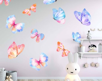 Kids Bedroom Decor Butterfly Wall Decor - Nature Wall Decals Butterfly Wall Decals Beautiful Blue Butterfly Wall Stickers