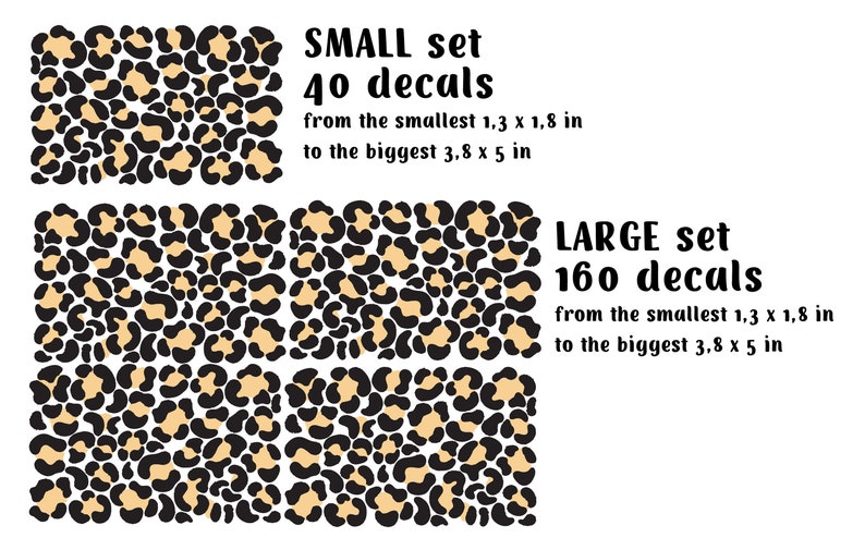 Leopard Spots Wall Stickers Animal Print Polka Dots Decals Etsy