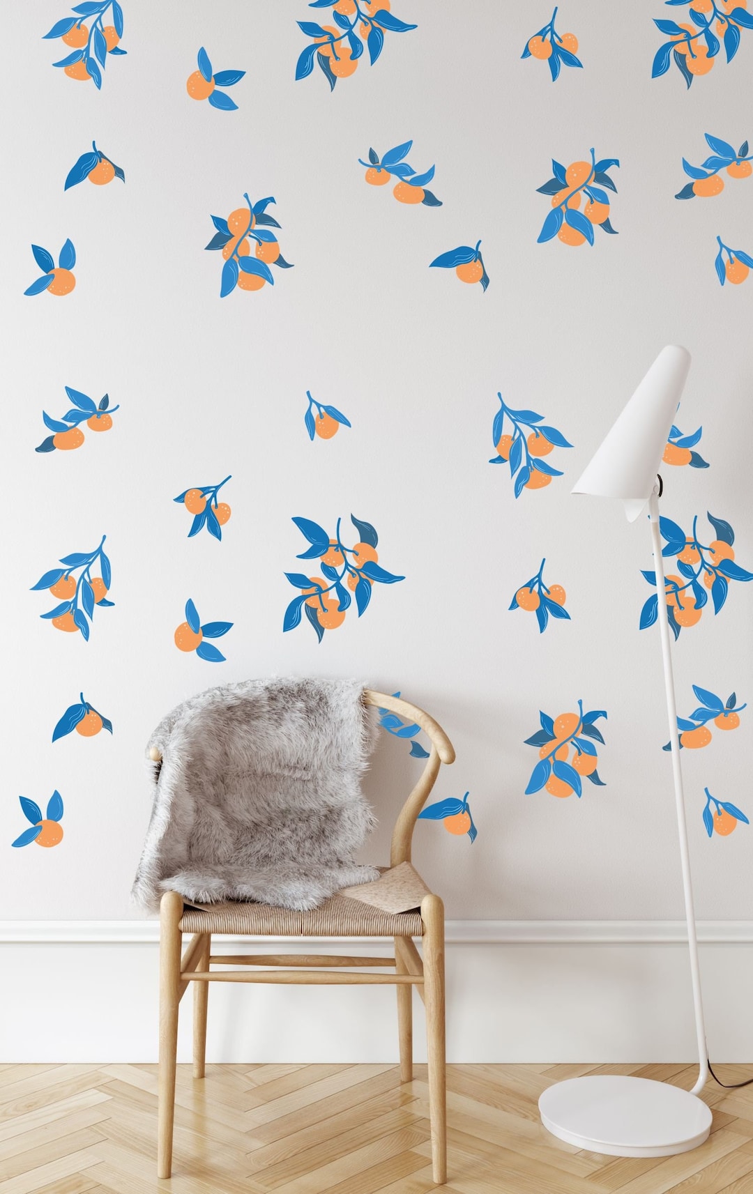 Tangerines Stickers Mandarins Wall Decals, LF53 Etsy