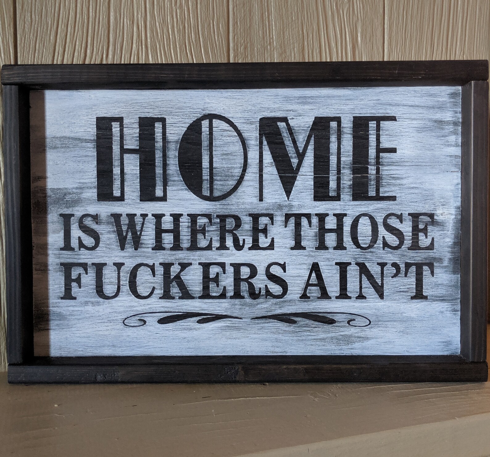 Home funny signs wood signs home is where house warming Etsy