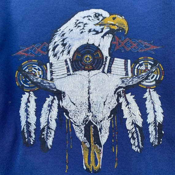 Vintage 90s Native American Bald Eagle Bullhead S… - image 7