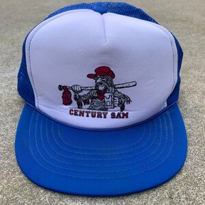 Vintage 90s Century Sam 5 Panel Poly/Mesh Snapback Trucker Hat