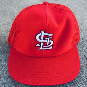 Vintage 90s St Louis Cardinals 6 Pannello Poly/Mesh Snapback Trucker Cappello