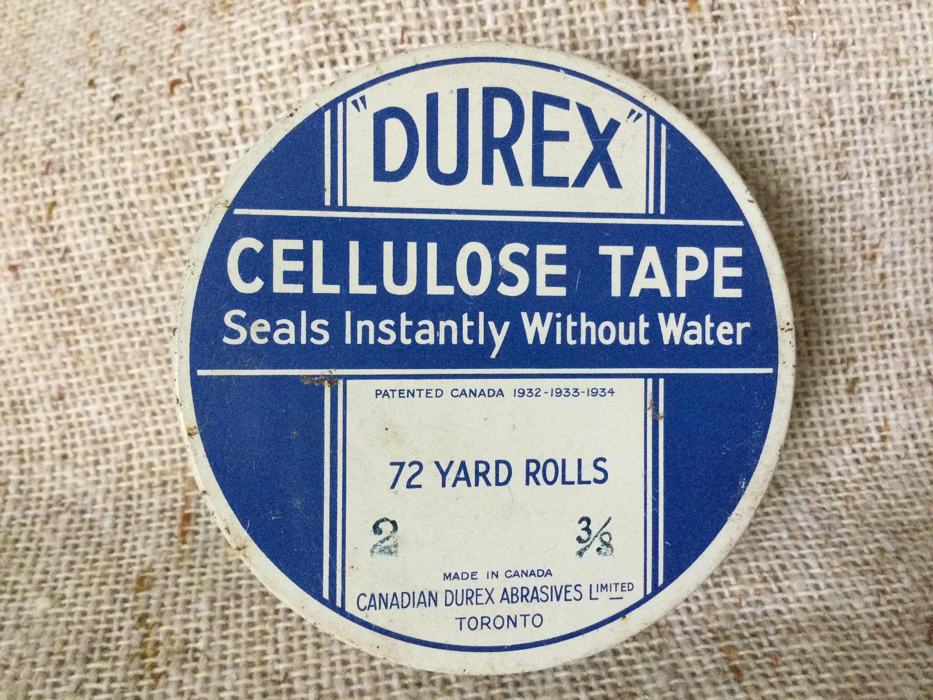 Durex Cellulose Tape Empty Metal Tin Canadian | Etsy Ireland