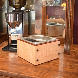 Espresso Coffee Knock Box-Exotic Wood Knock Box-Wooden Knock Box-Coffee Lovers-Home Barista Gift-Handmade Knock Box-Coffee Bar Decor