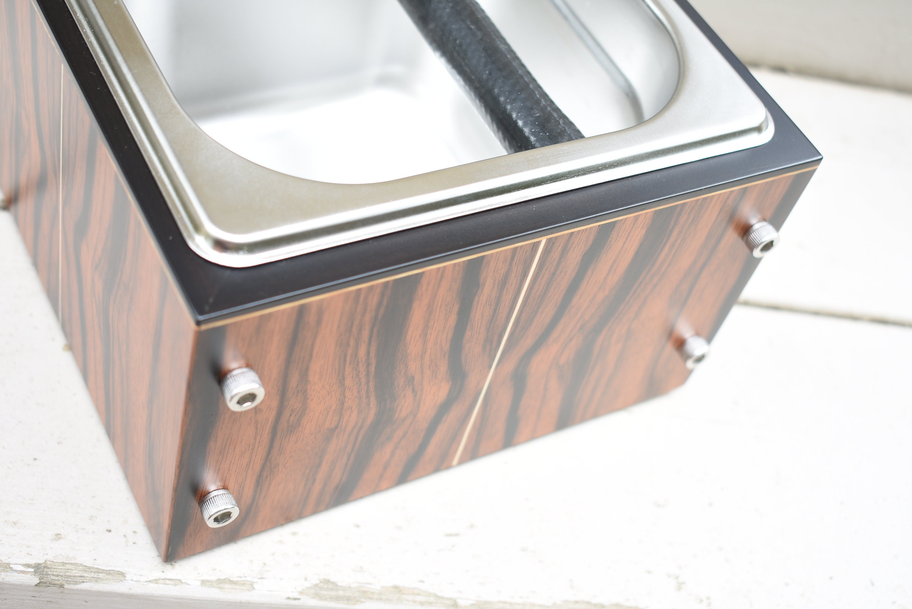 Espresso Coffee Knock Box Macassar Ebony Knock Box Exotic Etsy