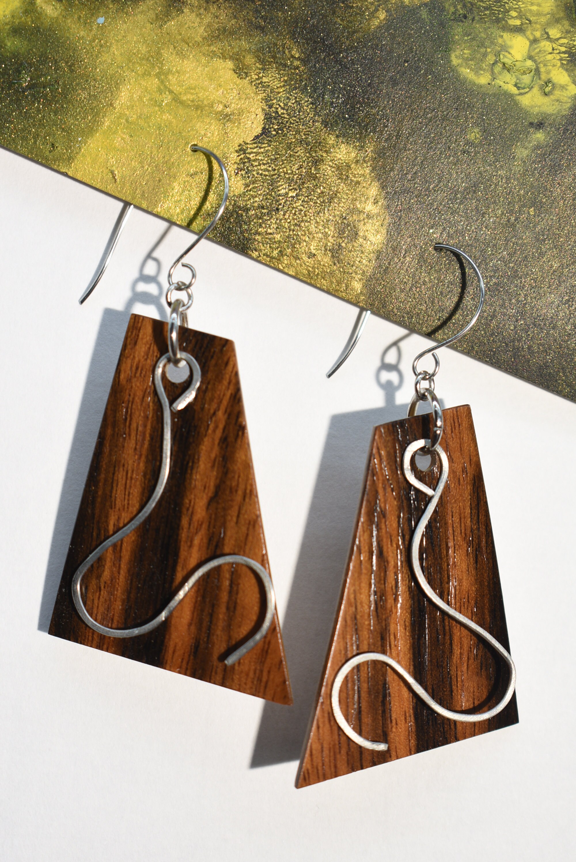 Knock On Wood Wooden Leopard Earrings Knock On Wood Wooden Leopard Earrings