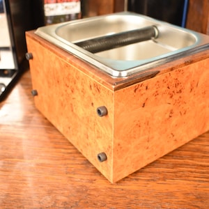 Espresso Coffee Knock Box - Handmade Knock Box - Exotic Wood Knock Box - Coffee Lovers - Wooden Knock Box - Repurposed & Reclaimed - Barista