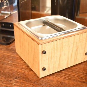 Espresso Coffee Knock Box - Handmade Knock Box - Exotic Wood Knock Box - Coffee Lovers - Wooden Knock Box - Repurposed & Reclaimed - Barista