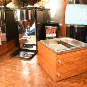 Espresso Coffee Knock Box - Handmade Knock Box - Exotic Wood Knock Box - Coffee Lovers - Wooden Knock Box - Repurposed & Reclaimed - Barista