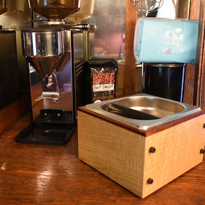 Espresso Coffee Knock Box - Handmade Knock Box - Exotic Wood Knock Box - Coffee Lovers - Wooden Knock Box - Repurposed & Reclaimed - Barista