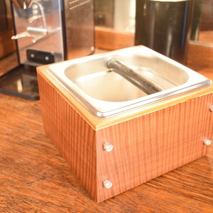 Espresso Coffee Knock Box - Handmade Knock Box - Exotic Wood Knock Box - Coffee Lovers - Wooden Knock Box - Repurposed & Reclaimed - Barista