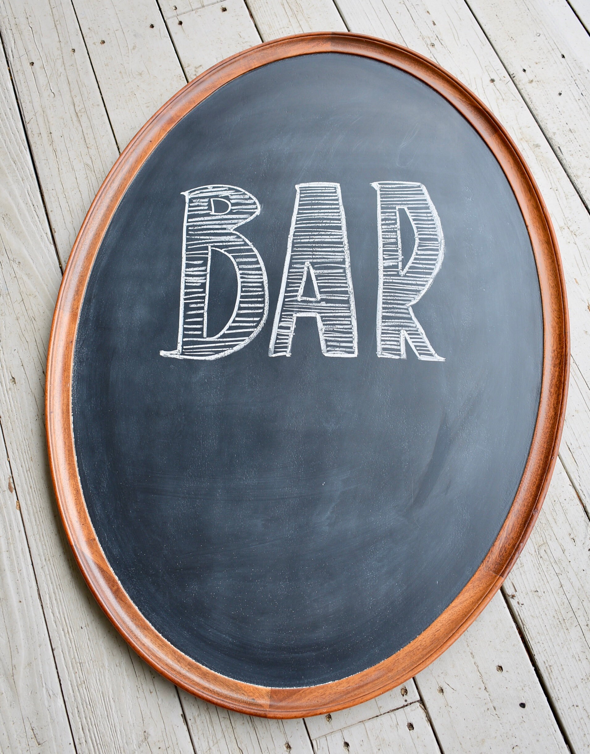 Extra Large Oval Chalkboard, Event Chalkboard, Framed Chalkboard