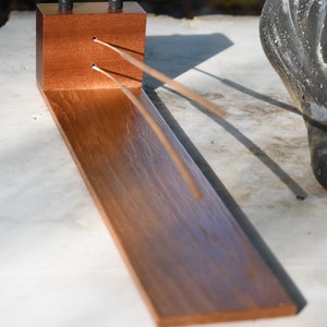 Incense Stick Holder Wooden Incense Tray Burner for Incense Sticks Large Incense Burner Two-Hole Incense Tray Repurposed Wood Incense Tray