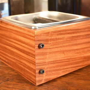 Espresso Coffee Knock Box-Exotic Wood Knock Box-Wooden Knock Box-Coffee Lovers-Home Barista Gift-Handmade Knock Box-Coffee Bar Decor