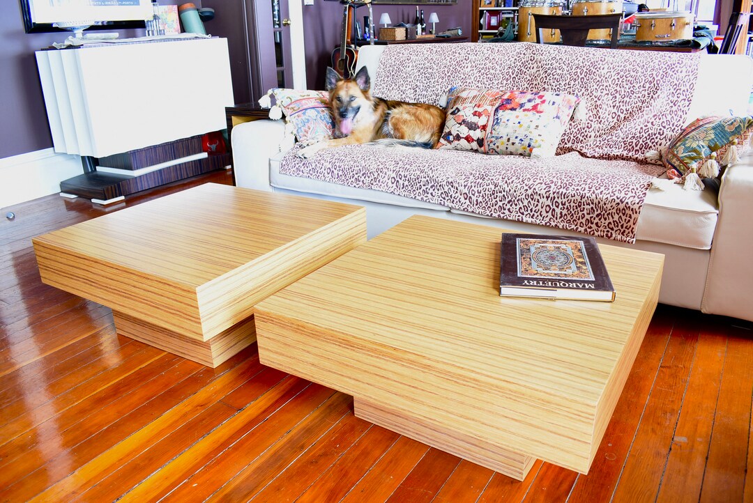 Modern Low Coffee Table Set Wood Coffee Table Low Rise Coffee Table