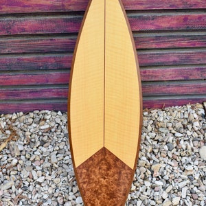 Wood Surfboard Wall Decor - Decorative Surfboard - Beach House Decor - Hawaiian Decor - Beach Lover Gift - Coastal Decor