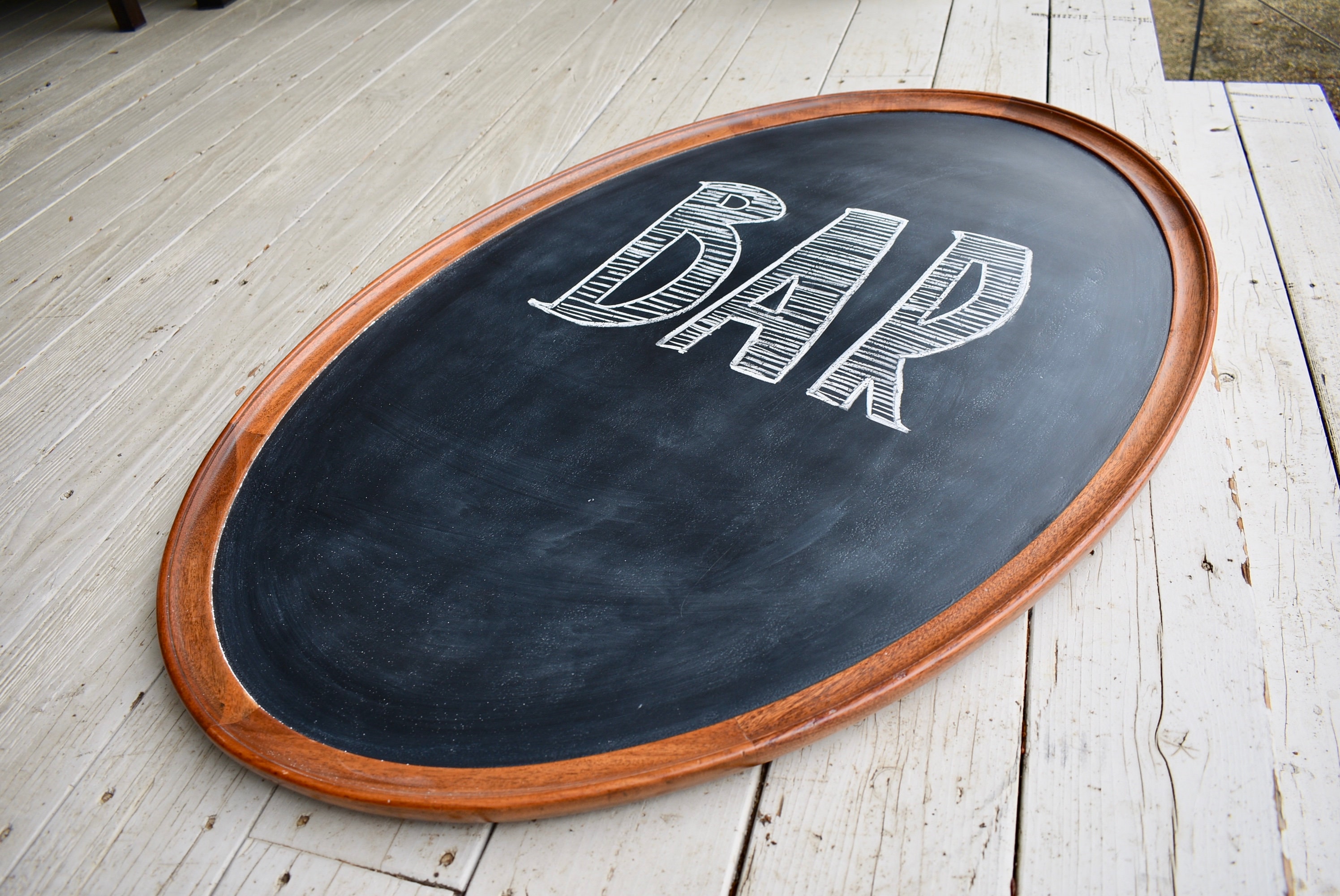 Extra Large Oval Chalkboard Event Chalkboard Framed Etsy UK