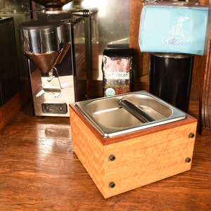 Espresso Coffee Knock Box - Handmade Knock Box - Exotic Wood Knock Box - Coffee Lovers - Wooden Knock Box - Repurposed & Reclaimed - Barista