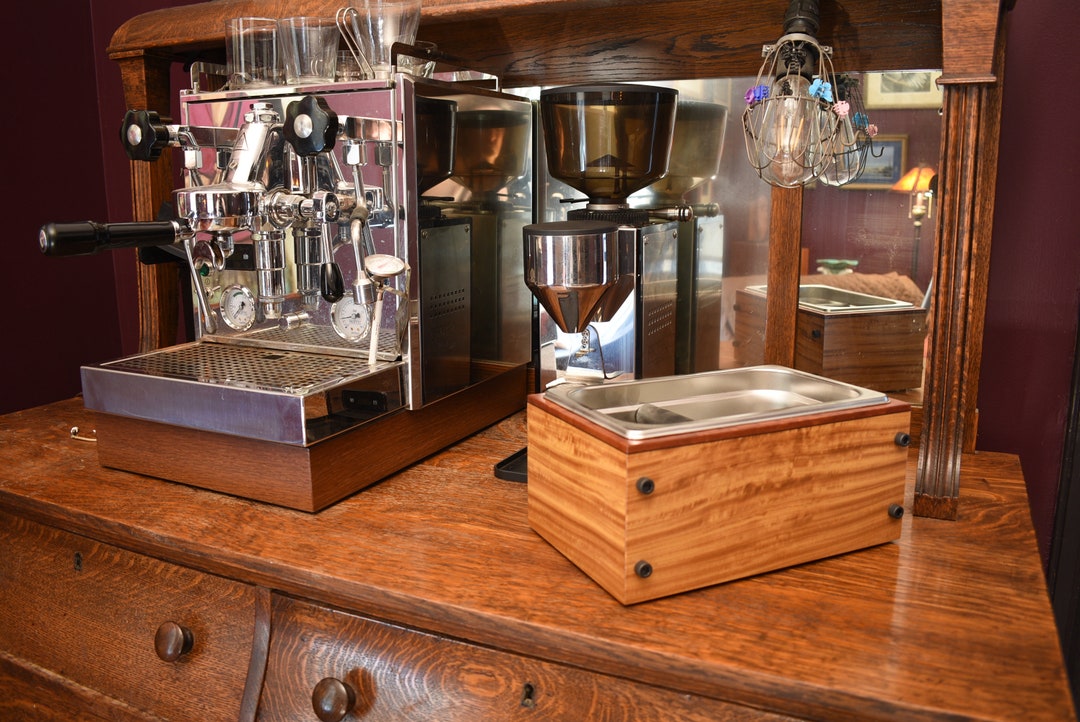 Espresso Coffee Knock Box Extra Large Knock Box Exotic Wood Knock Box