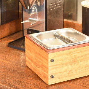 Espresso Coffee Knock Box - Handmade Knock Box - Exotic Wood Knock Box - Coffee Lovers - Wooden Knock Box - Repurposed & Reclaimed - Barista
