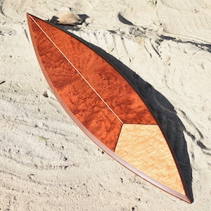 Wood Surfboard Wall Decor - Decorative Surfboard - Beach House Decor - Hawaiian Decor - Beach Lover Gift - Coastal Decor