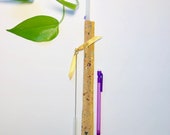 Unicorn Mermaid SKINNY Glass Straw Rainbow Cork Case Brush Eco Friendly Gift, Party Favour, Designer Hand Made Glassware
