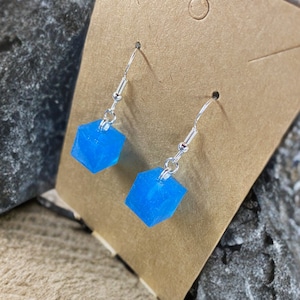 Tesseract Inspired Resin Earrings