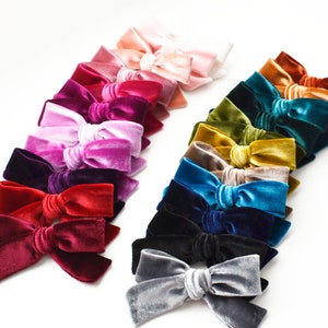 Velvet Hair Bow - PICK ONE BOW