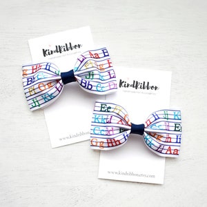 Alphabet Hair Bow - 3inch, Back to School Bow
