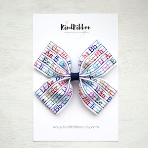 Alphabet Bow - Back to School Hair Bow
