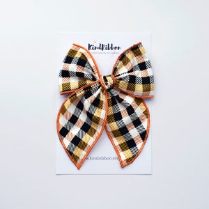 Halloween Plaid Bow • Scrunchie • Knot Headband • Mini Me Hair Accessories