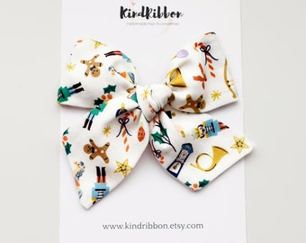Nutcracker Christmas Bow • Scrunchie • Knot Headband • Mini Me Hair Accessories