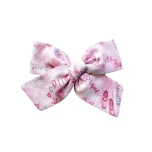 Ballet Vocabulary Hair Bow  • Scrunchie • Knot Headband • Mini Me Hair Accessories