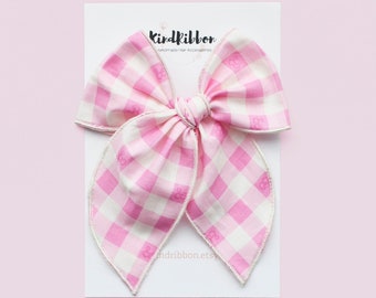 Barbie Pink Gingham Bow, Scrunchie, or Headband