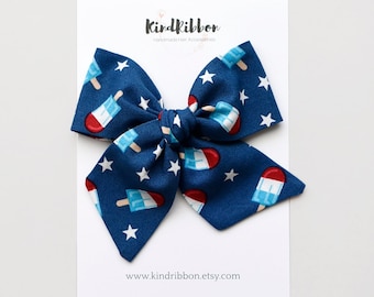 Popsicle Patriotic Bow • Scrunchie • Knot Headband • Mini Me Hair Accessories