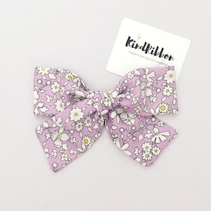 Lavendelblüten Liberty of London Schleife • Scrunchie • Knoten-Stirnband • Mini Me Haarschmuck