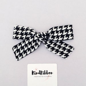 Houndstooth Hair Bow • Scrunchie • Knot Headband • Mini Me Hair Accessories