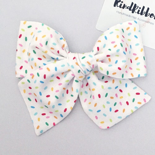 Birthday Hair Bow Sprinkles Headband Nylon Headband Baby Etsy