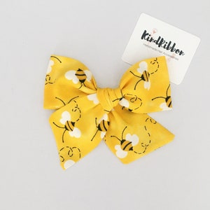 Bumble Bee Hair Bow • Scrunchie • Knot Headband • Mini Me Hair Accessories