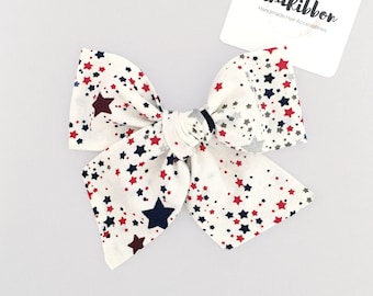 4th of July Stars Bow • Scrunchie • Knot Headband • Mini Me Hair Accessories