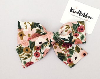 Rose - Garden Party Bow • Scrunchie • Knot Headband • Mini Me Hair Accessories