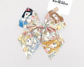 Disney Princess Floral Bow - 4.5inch