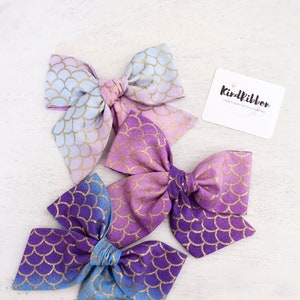 Mermaid Ombre Bow • Scrunchie • Knot Headband • Mini Me Hair Accessories