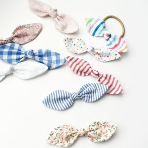 Knot Bow Hair Tie or Clip, Retro Knot Bows