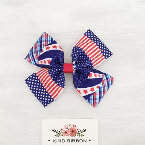 4th of July Hair Bow, Patriotic Hair Bow