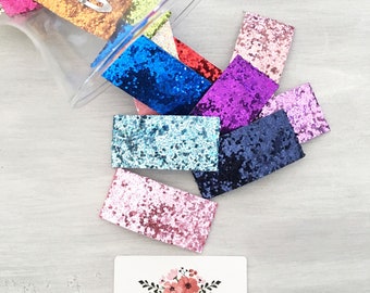 Solid Color Glitter Snap Clips, Girl Hair Clip, Toddler Hair Clip, Baby Hair Clip